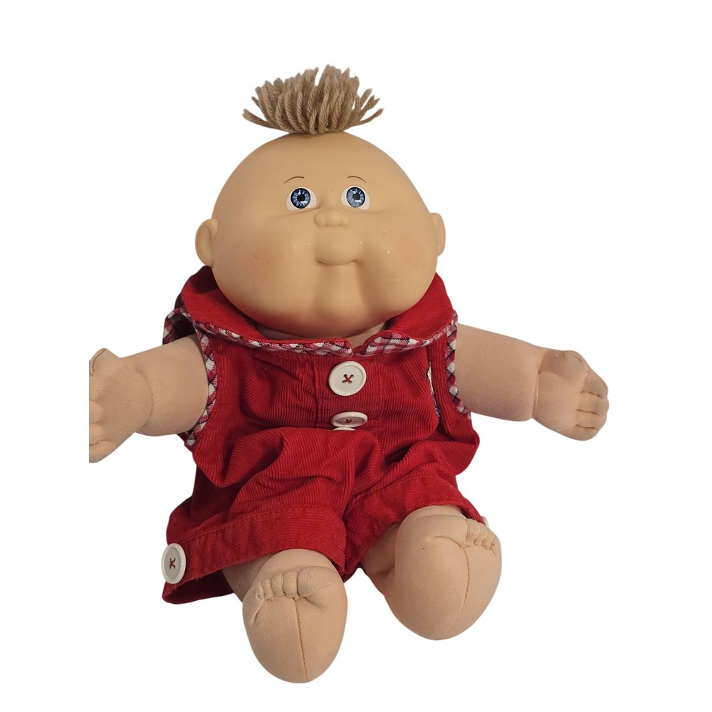 Rare Vintage Cabbage Patch Preemie Boy Blond Tuft Hair Blue‎ Eyes Collectable